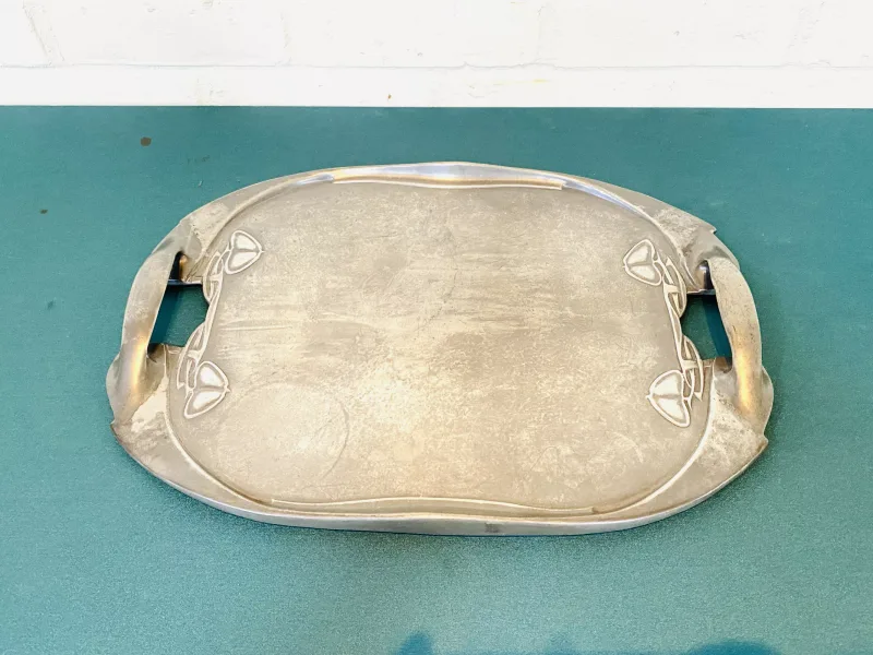 Archibald Knox for Liberty & Co, a fine early 20th century Art Nouveau 'Tudric Pewter' serving tray