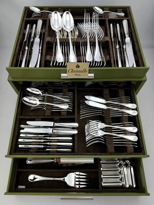 Christofle - Table service for 12 (137) - Albi - Silverplated