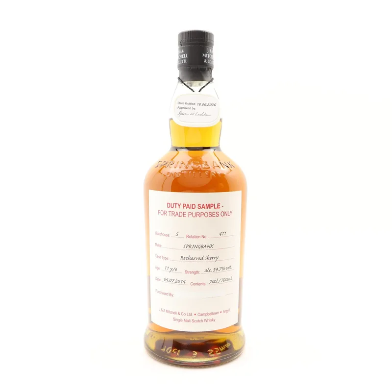 Springbank – 2014 11 Year Old Duty Paid Sample