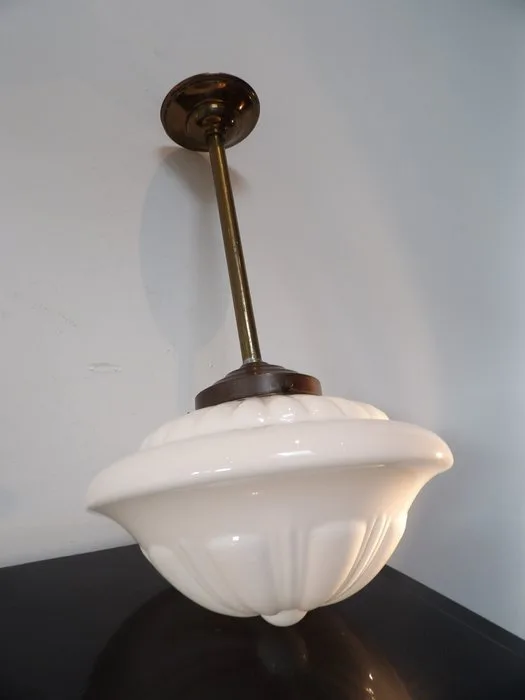 Lamp - Opaline glass/metal