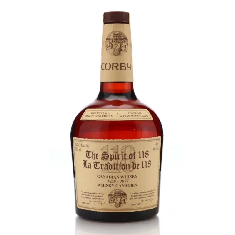 H. Corby's "The Spirit of 118" Blended Canadian Whisky Bottled 1977 (75.7cl, 40%)