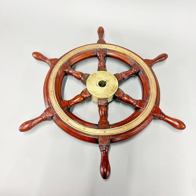 Brass Mounted Ship's Wheel