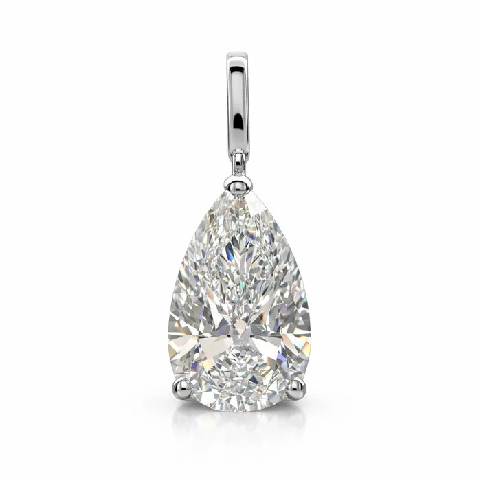 Pendant - 14 kt. White gold - 3.02ct. tw. Diamond (Lab-grown)