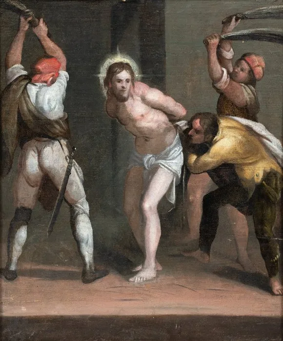 Piero di Giovanni Bonaccorsi, known as Perin del Vaga (1501 -1547), Workshop of - Flagellation of Christ