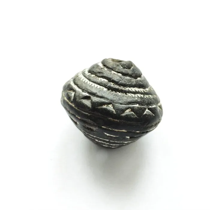 Mesopotamian Terracotta Geometrical Motives Bead Talisman - 25 mm