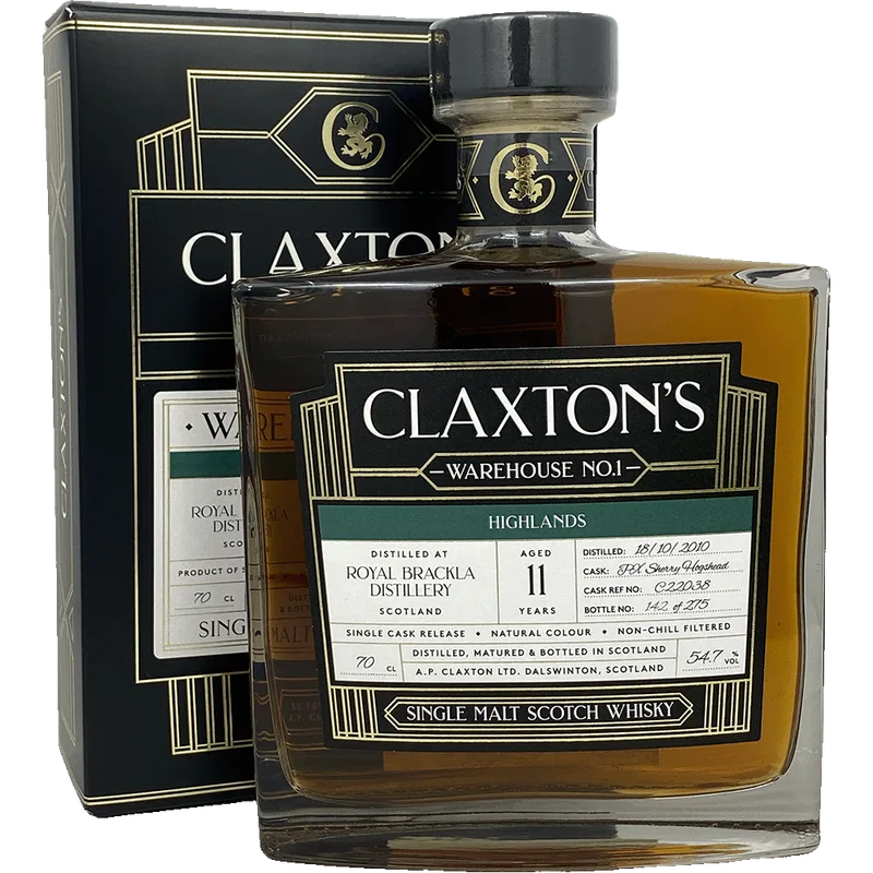 Royal Brackla 11 Year Old – Claxton's Warehouse No. 1 (70cl, 54.7%)