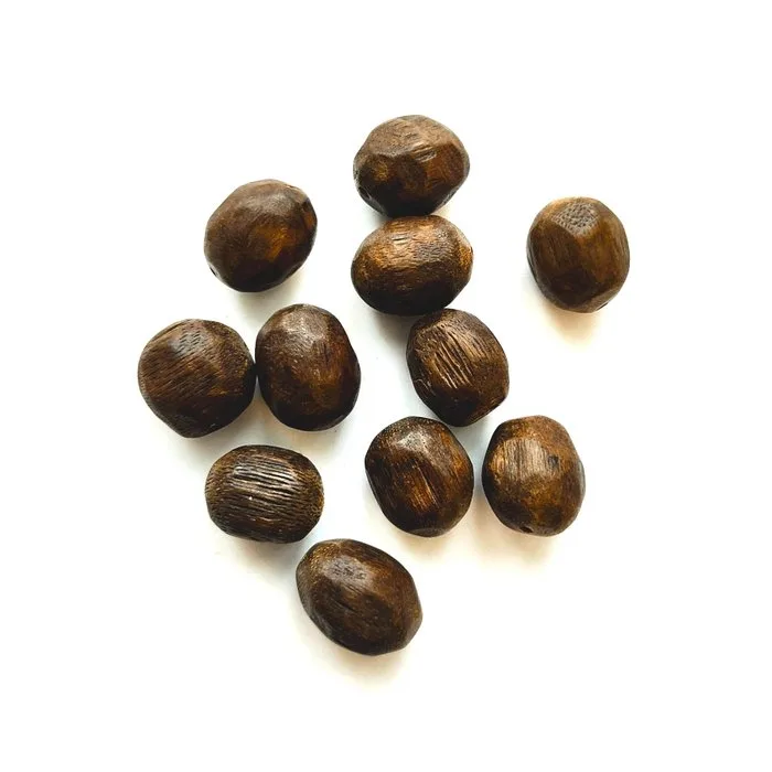 Golden Triangle / Indochinese Hill Tribes Wood Sacred Bodhi Tree Beads Talisman - 19 mm
