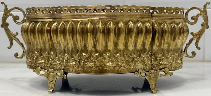 Jardinière - Gilt brass, Gilt bronze - H: 17 cm