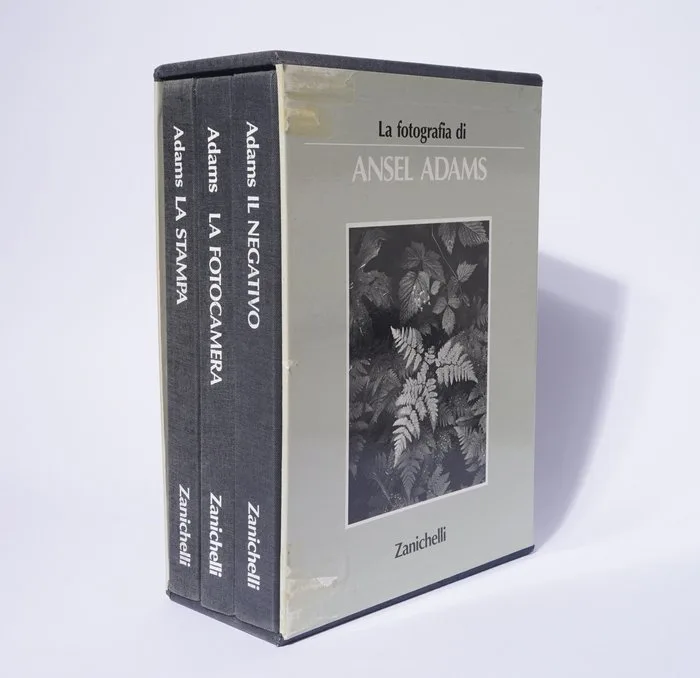 Ansel Adams - La fotografia di Ansel Adams. 3 volumi. La Fotocamera, Il Negativo, La Stampa. - 1987