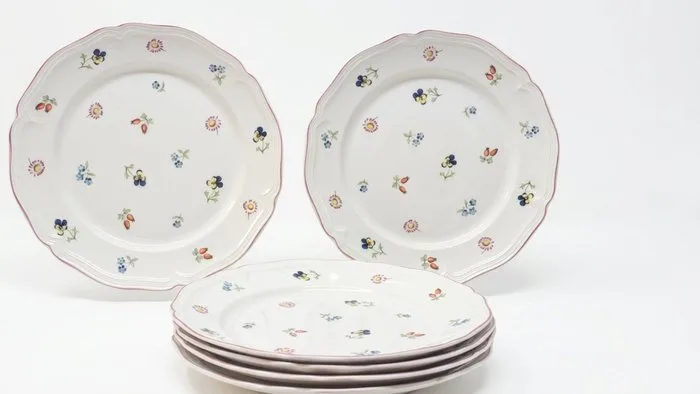 Villeroy & Boch - Dinner plate (6) - Petite Fleur - Vitro-Porcelain - Very good condition