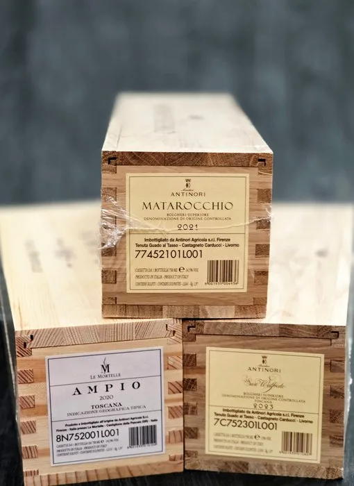 Antinori Matarocchio 2021, Le Mortelle Ampio 2020, San Walfredo 2023 - Tuscany, Bolgheri - 3 Bottles (0.75L)