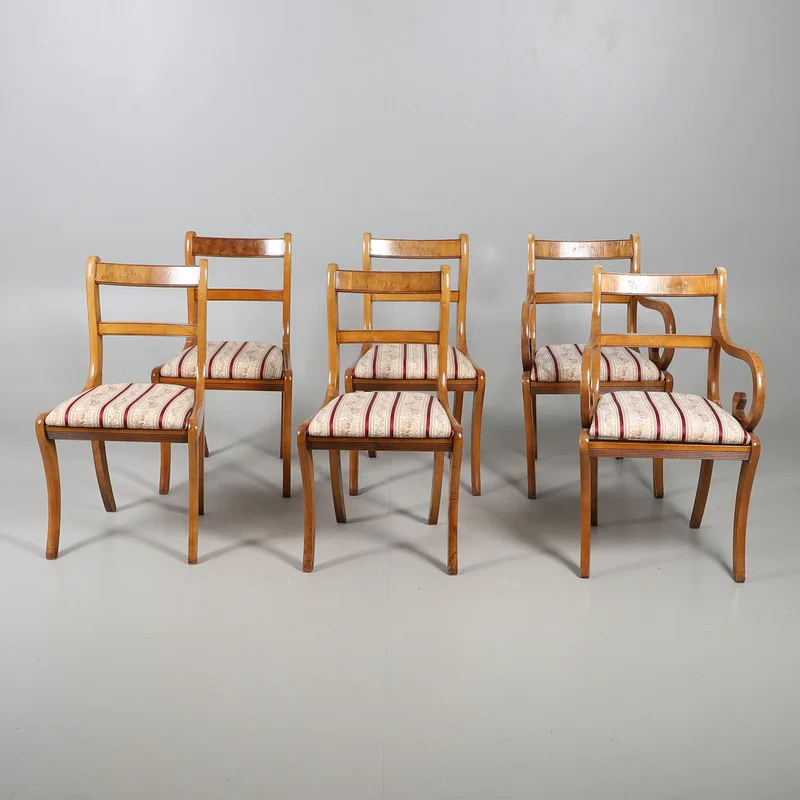 A Set of Six Reproduction Dining Chairs