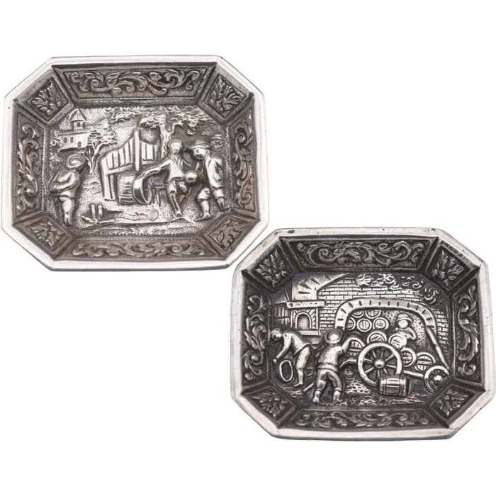 Tray (2) - Historist/Costumbrist -.925 silver