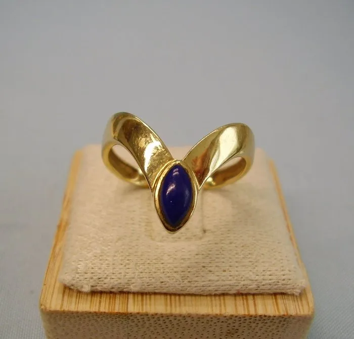 Handmade - Ring - 14 kt. Yellow gold - 1.00ct. tw. Lapis lazuli - Goldsmith design