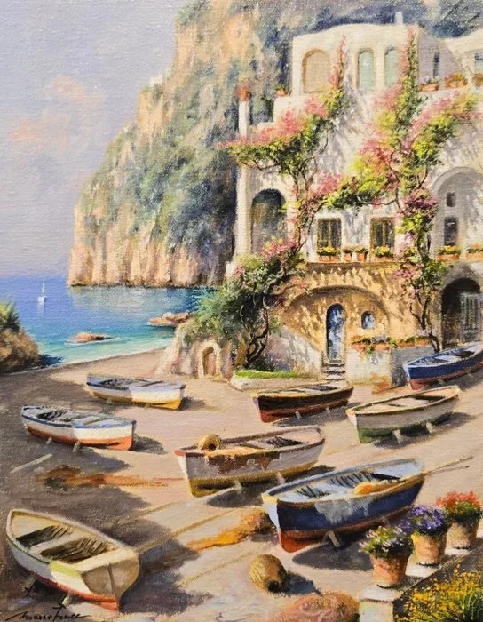 Mario Irace (1951) - Capri, Marina piccola