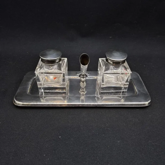 Colle - Inkwell - Sterling silver (925), Crystal