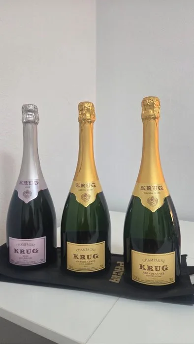 Krug, Grande Cuvée Brut & Rosé - Reims - 3 Bottles (0.75L)