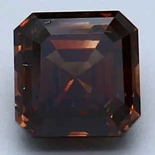 1 pcs Diamond (Natural coloured) - 1.00 ct - Emerald - Fancy dark Orange - SI1 - International Gemological Institute (IGI)